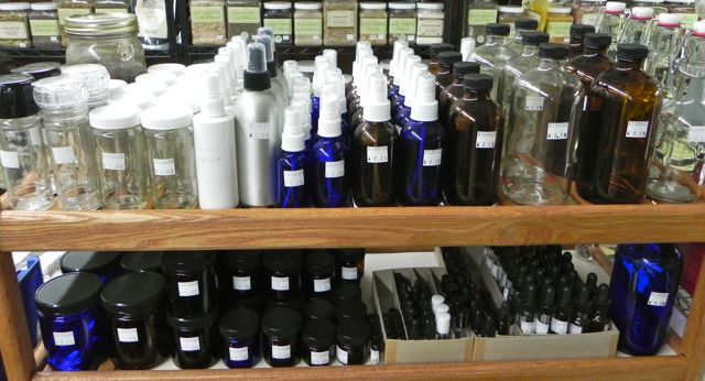 Glass Bottles Jars Sprayers Salve Droppers