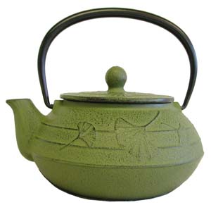 Ginkgo Design Cast Iron Tea Pot