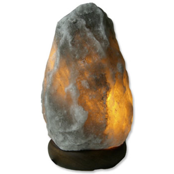 Himalayan Grey Salt Crystal Lamp - Natural Shape (4-5 lbs.)